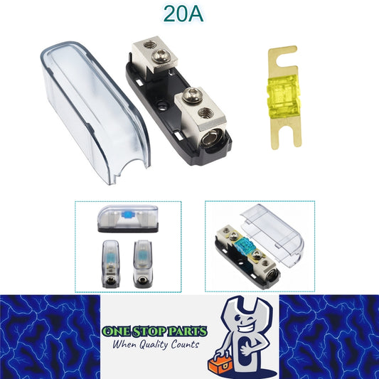 AFS Mini ANL Inline Fuse Holder with Bolt On 20 Amp Fuse Supplied fuse holder