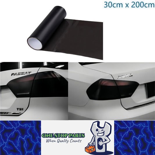 Matte Black PVC Tint Film Wrap for Headlights and Tail Lamps 30cm x 200cm film