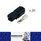 20 x 180A Black Anderson Style Single Pin 180Amp Connector Plug Single Terminal