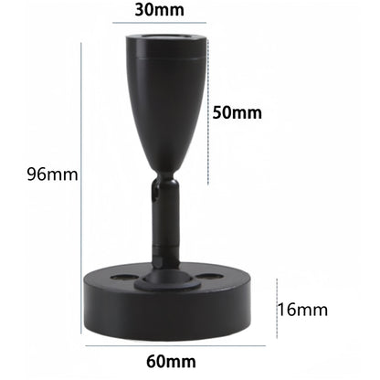 Pair 12v Black LED Bedside Reading Lights Cool White with Switch Rotatable Lamps