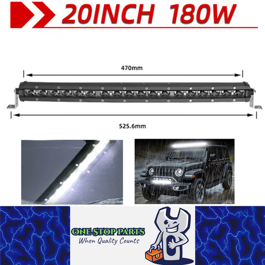 Curved LED Light Bar 526mm 180W Flood Beam Spot Beam Combo LED Work Light Bar