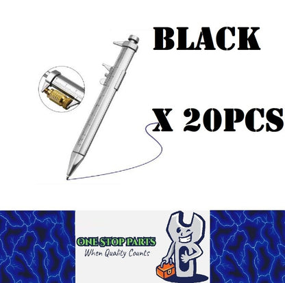 20 x Multifunction Gel Ink Pen Vernier Caliper Ball Pen Stationery (20pcs Black)