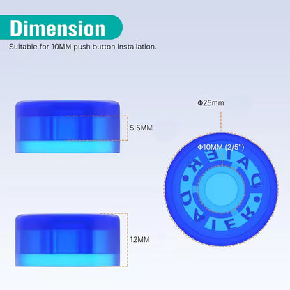 20pcs Guitar Footswitch Topper Multi Color Pedal Button Topper Caps Stomp Knobs