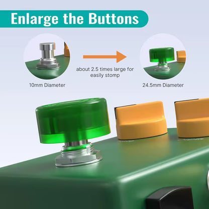 20pcs Guitar Footswitch Topper Multi Color Pedal Button Topper Caps Stomp Knobs