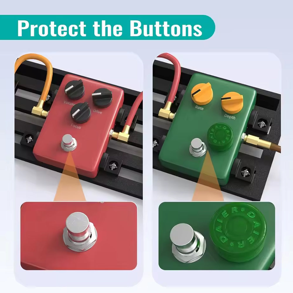 20pcs Guitar Footswitch Topper Multi Color Pedal Button Topper Caps Stomp Knobs