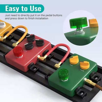 20pcs Guitar Footswitch Topper Multi Color Pedal Button Topper Caps Stomp Knobs