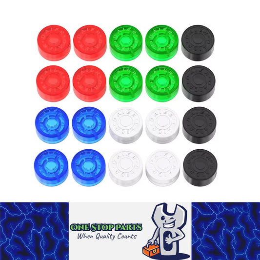 20pcs Guitar Footswitch Topper Multi Color Pedal Button Topper Caps Stomp Knobs