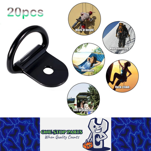 20pcs D Ring Cargo Tie Down Anchors V Ring Bolt On Tie Down Points Truck Trailer