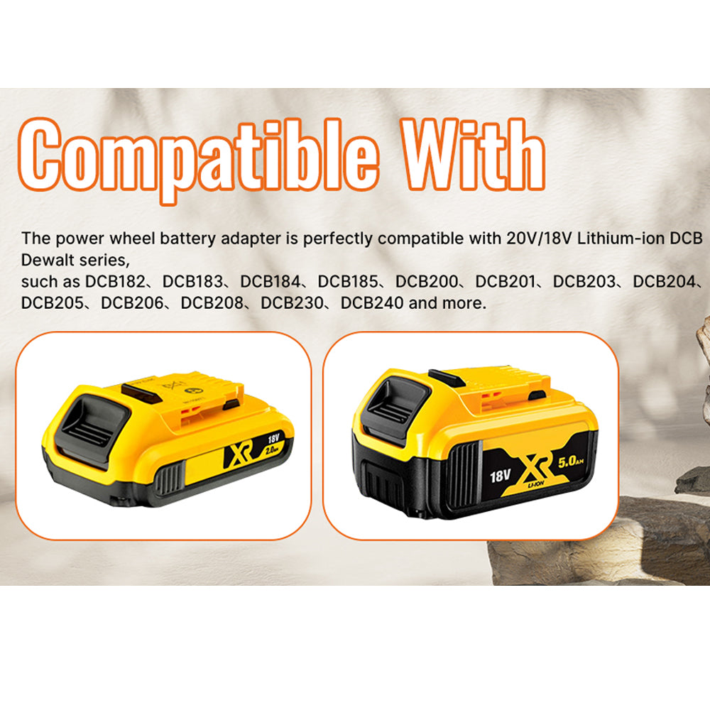 1x 20V to 12V Step Down Converter for Dewalt 20V Power Wheel Battery Adapter