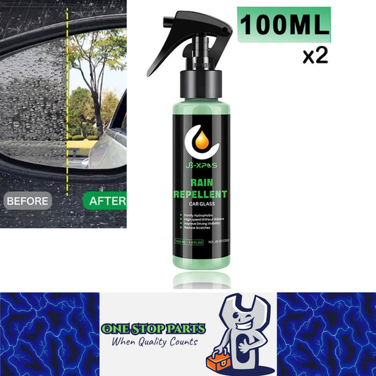 2 x 100ml Car Glass Rain Repellent Spray Hydrophobic Coating Anti Rain Repellent