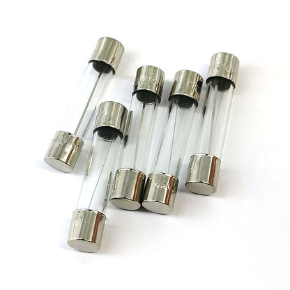Long Fuse 5 x Inline Glass Fuse Holders with 6mm x 30mm Long Glass Fuses 18 AWG ...
