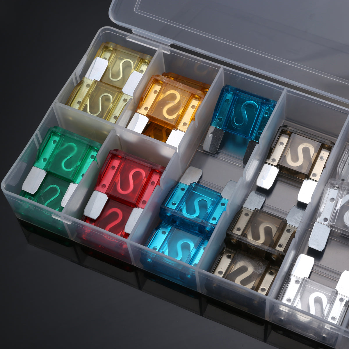 24pc Pack Maxi Blade Fuses Mixed Pack 8 Sizes 20A 30A 40A 50A 60A 70A 80A 100A