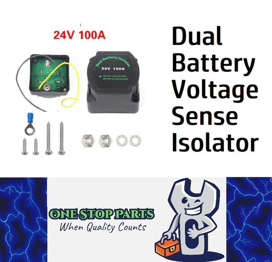 24v 100 Amp Dual Battery Relay, Voltage Sense Relay Isolator (24v 100Amp)