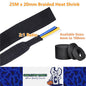 25M x 20mm 2:1 Black Heat Shrink Braided Sleeve Shrink 20mm to 10mm Heat Shrink