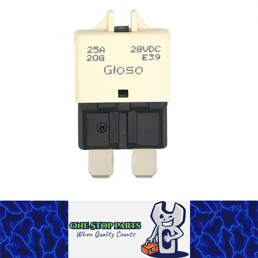 25Amp Standard Blade Fuse Circuit Breaker Manual Reset Circuit Breaker 25A (1pc)