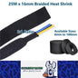 25M x 16mm 2:1 Black Heat Shrink Braided Sleeve Shrink 16mm to 8mm Heat Shrink