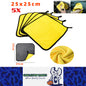 5pcs 25x25cm Microfiber Towel Car Wash Drying Cloth Auto Detailing Cleaning Kit