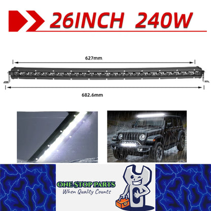 Curved LED Light Bar 683mm 240W Flood Beam Spot Beam Combo LED Work Light Bar