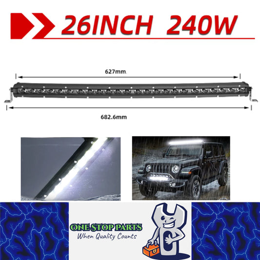 Curved LED Light Bar 683mm 240W Flood Beam Spot Beam Combo LED Work Light Bar