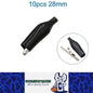 10 x Alligator Clips Clamps 28mm Black Crocodile Alligator Jumper Test clips