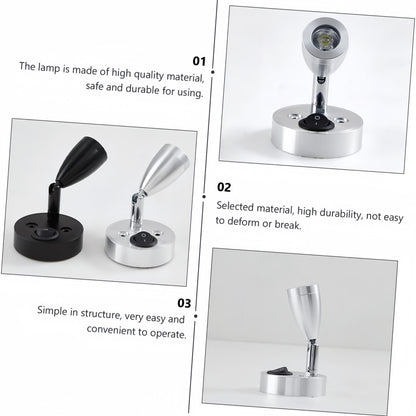 Pair 12V LED Bedside Reading Lights Cool White with Switch RV Camper Boat Lamp