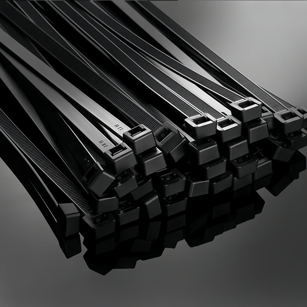 1000 x 150mm Black Cable ties 3.6mm x 150mm Black Plastic Nylon Ties (1000pcs)