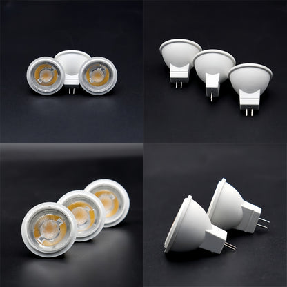 9 x MR11 3W LED Spotlight AC/DC 12V-24V 38 Degree 6000K Cold White Downlight