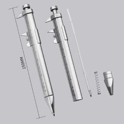 10 x Multifunction Gel Ink Pen Vernier Caliper Ball Pen Stationery (10pcs Black)