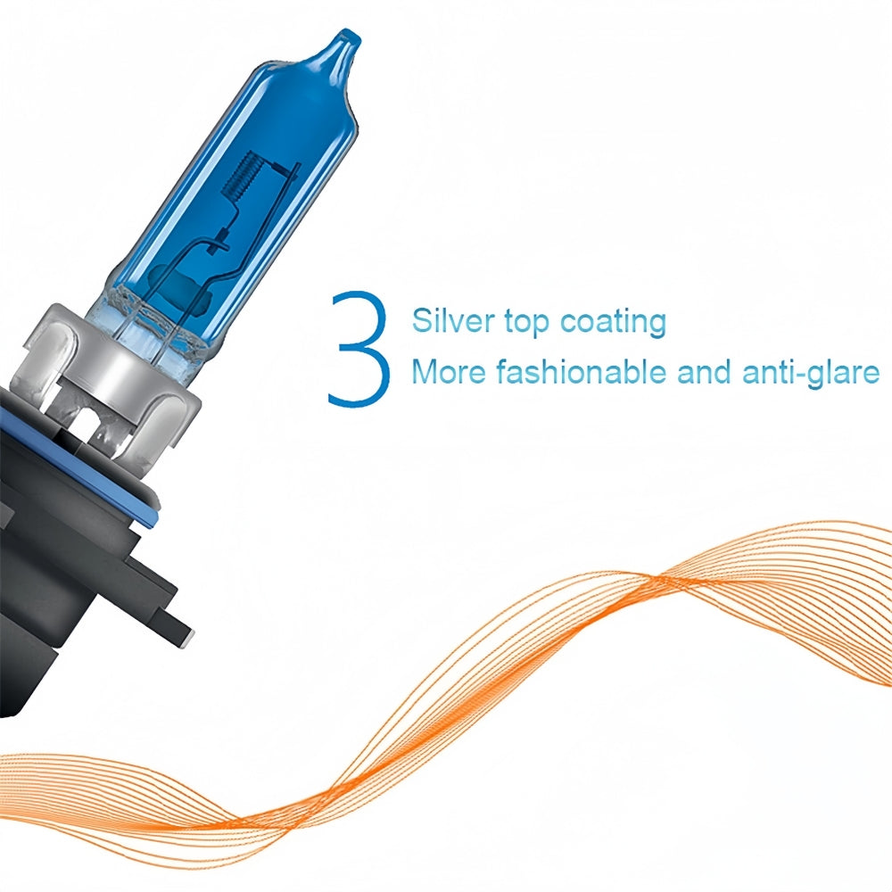 2 x Osram 12V H11 55W Halogen Cool Blue Hyper White Globes 5300K Original 62211