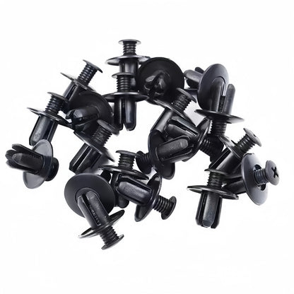 30pcs 8mm Black Plastic Body Rivets Fasteners for Under Bonnet Guard Liners etc