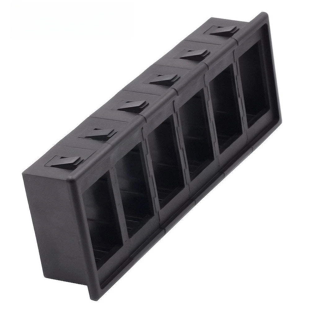6 ROCKER PUSH SWITCH HOLDER GANG MOUNT FOR IN OR UNDER DASH MOUNTING HOLDS 6
