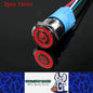 2 x 19mm Metal Push Button Switch Red LED 12V-24V Pre-Wired Self-Rest Switch