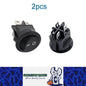 2 x Round Rocker Switch Car Boat Dashboard 4 Pin ON/OFF Switch Black Button