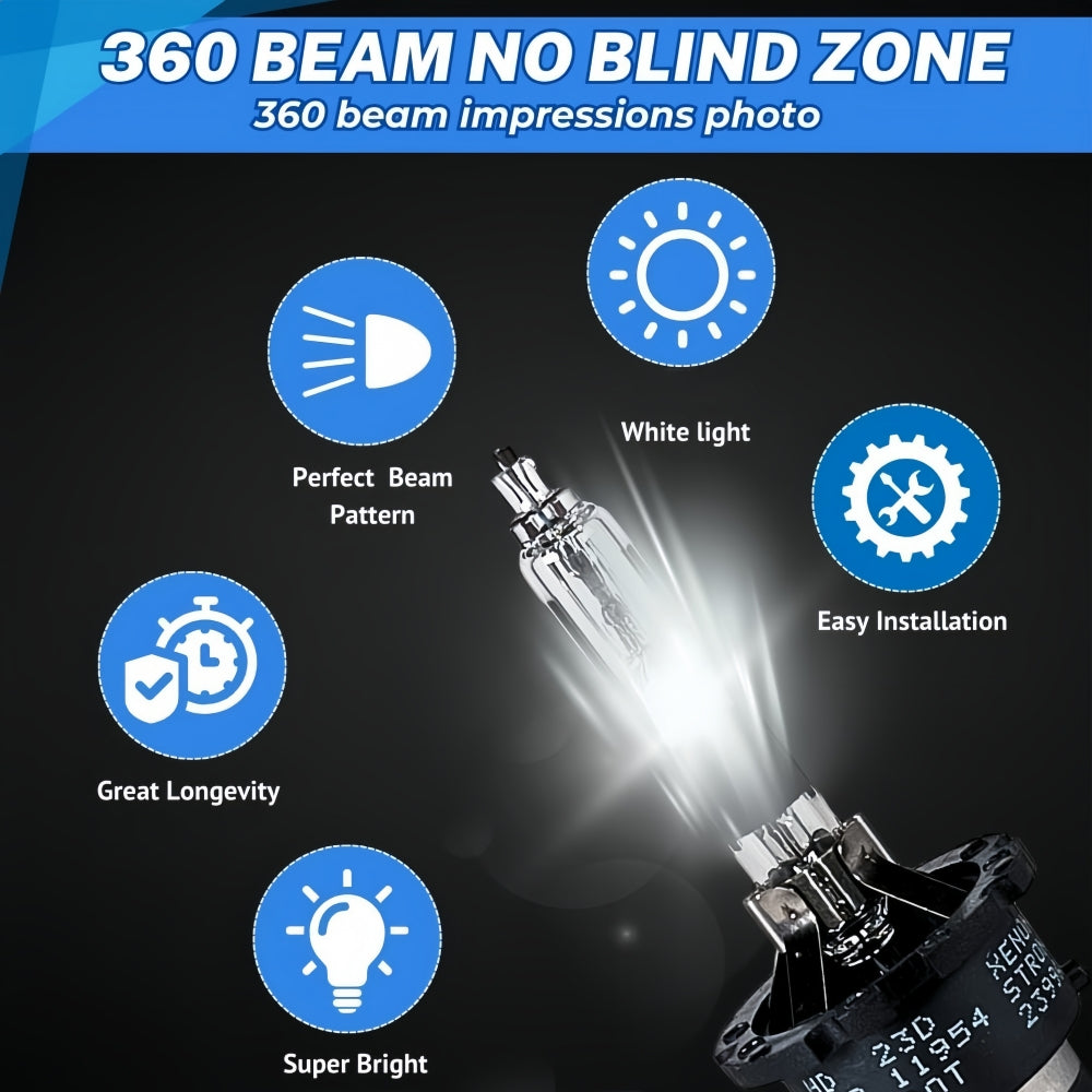 2 x D2R HID XENON globes 10000k Super Bright Quality D2R HID Bulbs (2pcs)
