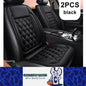 2pcs Black Heated Car Seat Cushions 12V Car Heated Seat Covers Heating Cushions