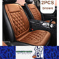2pcs Brown Heated Car Seat Cushions 12V Car Heated Seat Covers Heating Cushions