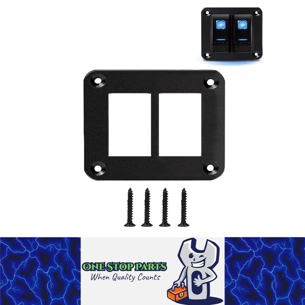 2 Gang Rocker Switch Panel Holder Alloy Frame suits 37 x 21mm Carling ARB Switch