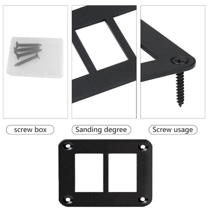 2 Gang Rocker Switch Panel Holder Alloy Frame suits 37 x 21mm Carling ARB Switch