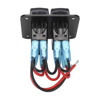2 Gang Rocker Switch Panel Red LED Light Bar Switch and Rear Light Switch