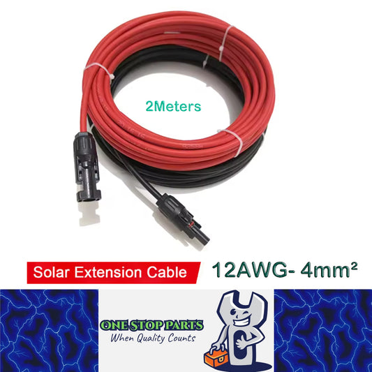 1 Pair 2M Solar Panel Extension Cable 12AWG 4mm² Cable with Solar PV Connector