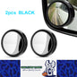 2 x Car 360° Adjustable Blind Spot Mirror Car Auxiliary Rearview Mirror Black