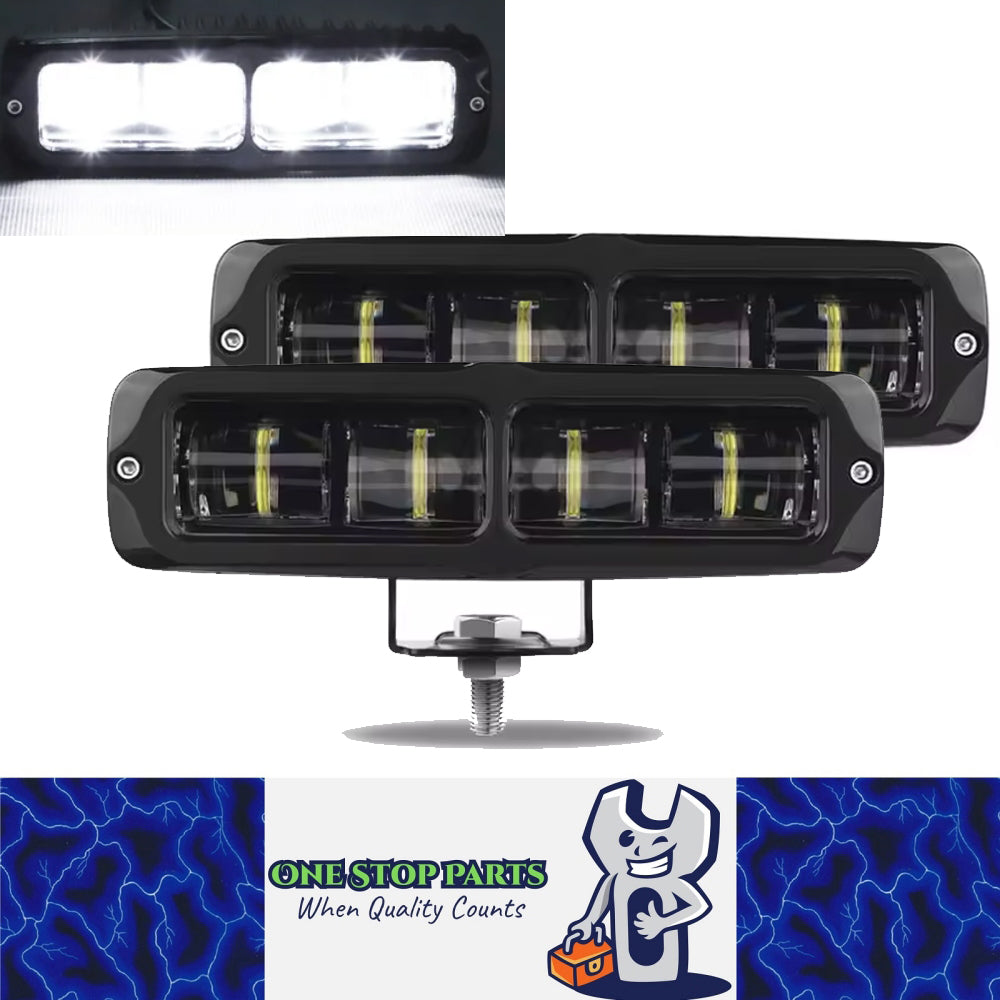 2 x 30W LED Work Light 153x44mm 12-24V 6000K White LED Light Bar Driving Beam
