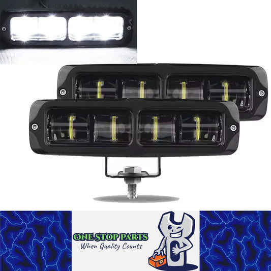 2 x 30W LED Work Light 153x44mm 12-24V 6000K White LED Light Bar Driving Beam