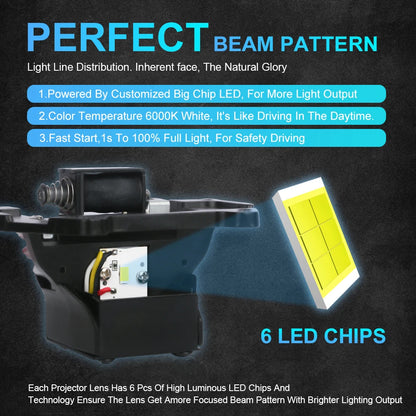 2pcs 3 Inch Bi LED Projector Lens Headlights for Hella LED Lights Projector 120W