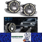 2pcs 96.5mm 30W Round Led Fog Lights White Amber Halo for Jeep Wrangler JK Dodge