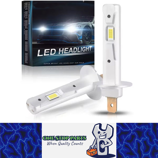 2pcs H1 LED Headlight Globes 12V 30W 6000K 6000Lm CPS LED Bulbs