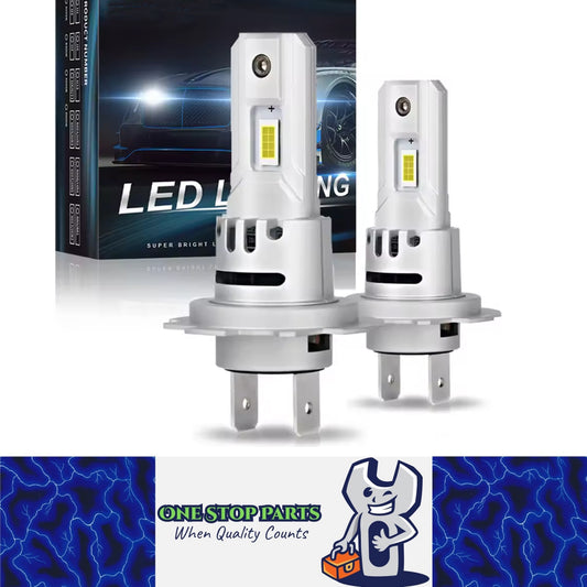 2pcs H7 LED Headlight Globes 12V 40W 6000K 10000Lm LED Bulbs with Fan