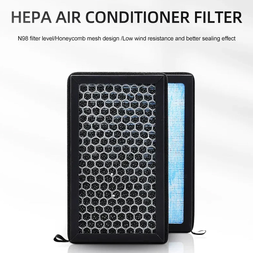2 x HEPA N98 For Tesla Model 3 Model Y Carbon Activated PM2.5 Cleaner Air Filter