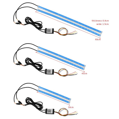 2 x 30cm RGB LED Daytime Running Light App Control Strip Light with Turn Signal
