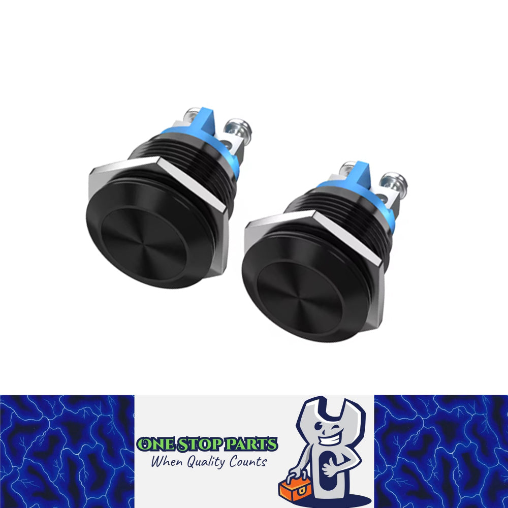 2pcs 12mm Metal Momentary Push Button Switch Screw Terminals 12V 2 Pin Switch